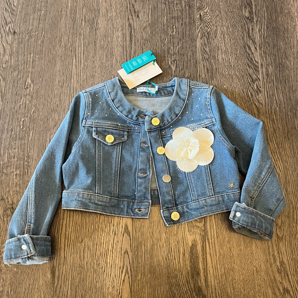 Kids premium cropped Denim Jacket jr 6